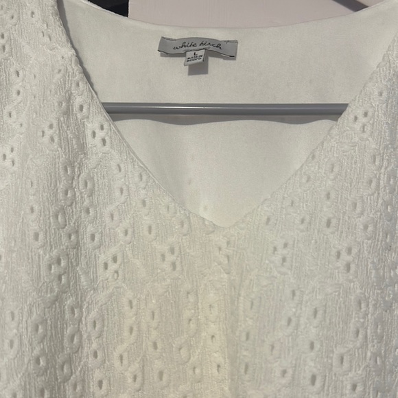 Women's White Eyelet Top - Picture 2 of 3